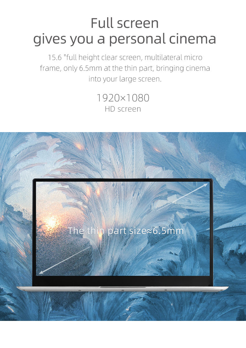 Thumbnail: 2020 15.6" Ultrabook Metal Laptop Computer RAM 8GB 256GB British regulatory