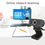 Thumbnail: 1080P HD Web Cam Clip-on Computer PC Laptop Desktop black
