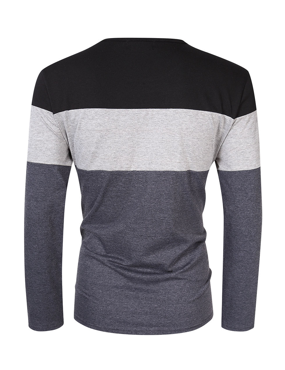 Thumbnail: Yong Horse Men's Color Block Slim Fit Dark gray + sapphire blue S