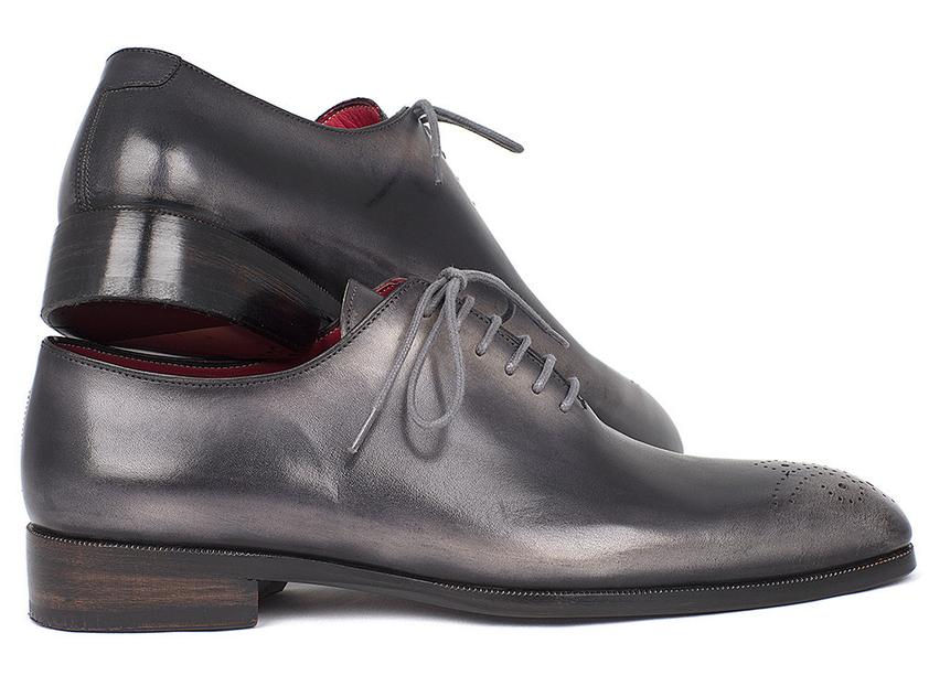 Thumbnail: Paul Parkman Men's Gray & Black Wholecut Oxfords (PAUL PARKMAN)