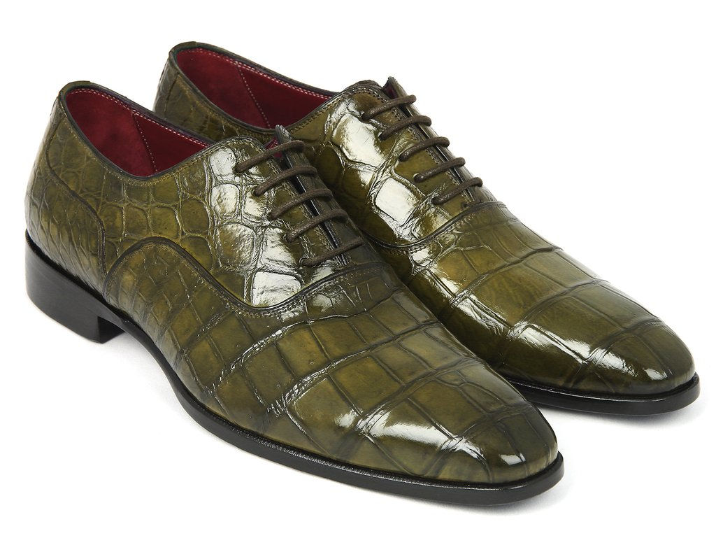 Paul Parkman Green Genuine Crocodile Oxfords (PAUL PARKMAN)