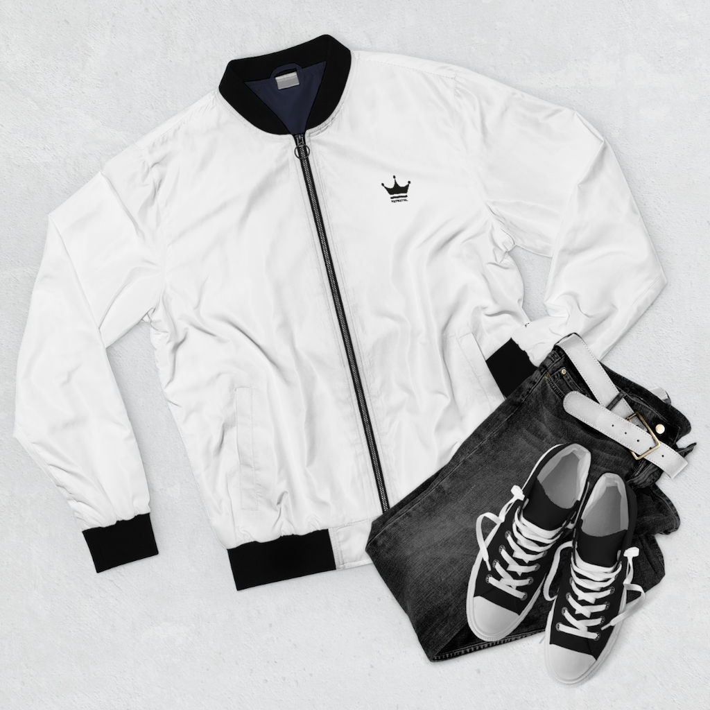 PRIMEFUL WHITE PRO CLASSIC Men's AOP Bomber Jacket