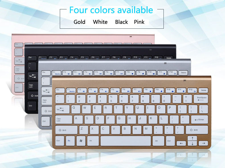 Thumbnail: 2.4G Wireless Keyboard Mouse Set Mini Multimedia Keyboard Mouse SILVER GREY Set