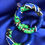 Thumbnail: African Print Hooped Earrings With Blue Ankara Fabric (Continent Clothing)