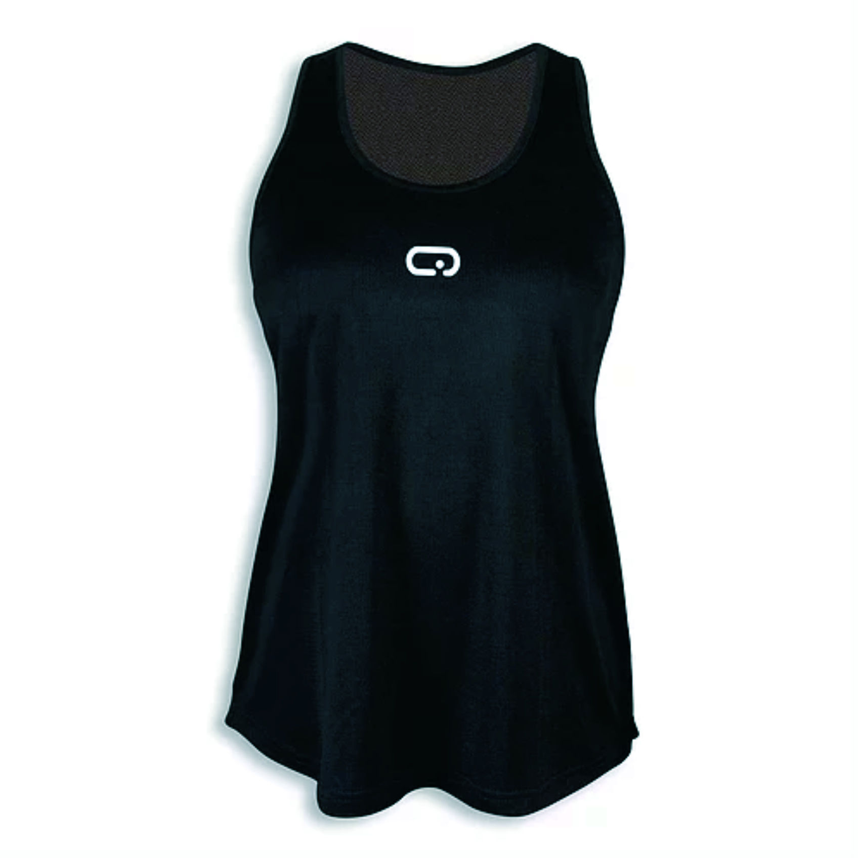 Women's Mesh Tank Tops: White & Black (Qube Active)