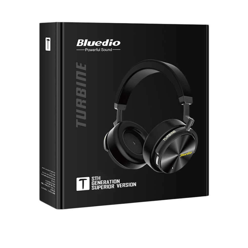 Thumbnail: Bluedio T5S Active Noise Cancelling Wireless Bluetooth Headphones Portable RED