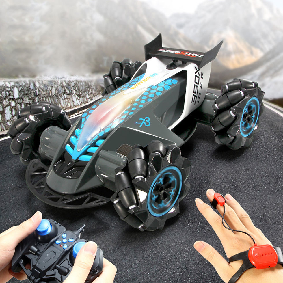 Thumbnail: 114 2.4G RC Stunt Car Gesture Sensing Spray Drift Car 4WD blue_1:14