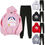 Thumbnail: Doraemon Cartoon Thicken Tracksuit Casual Suit Hoodie Sweatshirt + Pants WHITE M