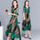 Thumbnail: Women Elegant Print Knee-length Leopard Print Fashion Dress red_L