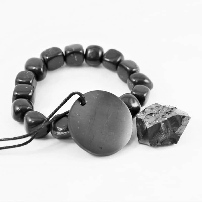 Thumbnail: Basic EMF Protection and Balancing Shungite Set (Karelian Heritage)