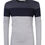Thumbnail: Yong Horse Men's Color Block Slim Fit T-Shirt Black + light gray L