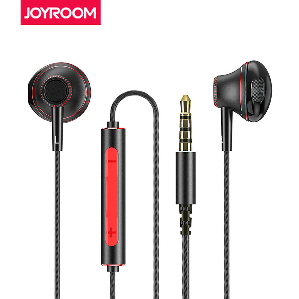 Thumbnail: Joyroom E208 Mobile Stereo Handsfree Headphones Metal Earphone Earbuds red