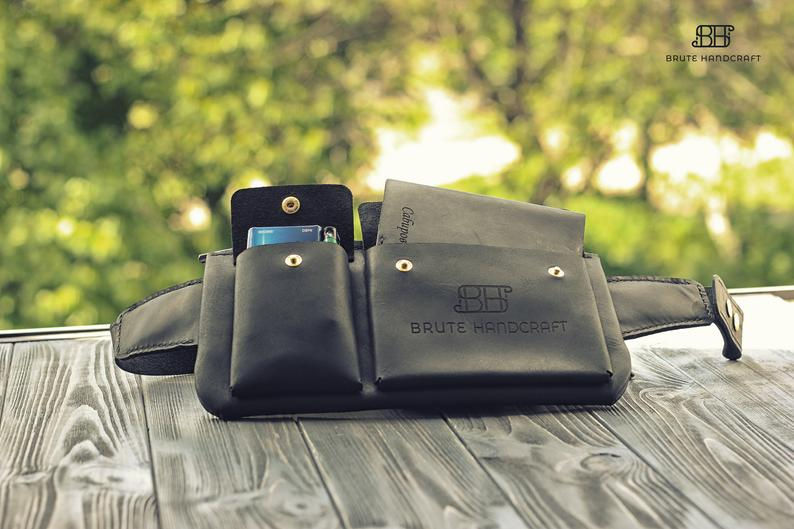 Thumbnail: Personalized leather handmade utility belt pack (Brute Handcraft)