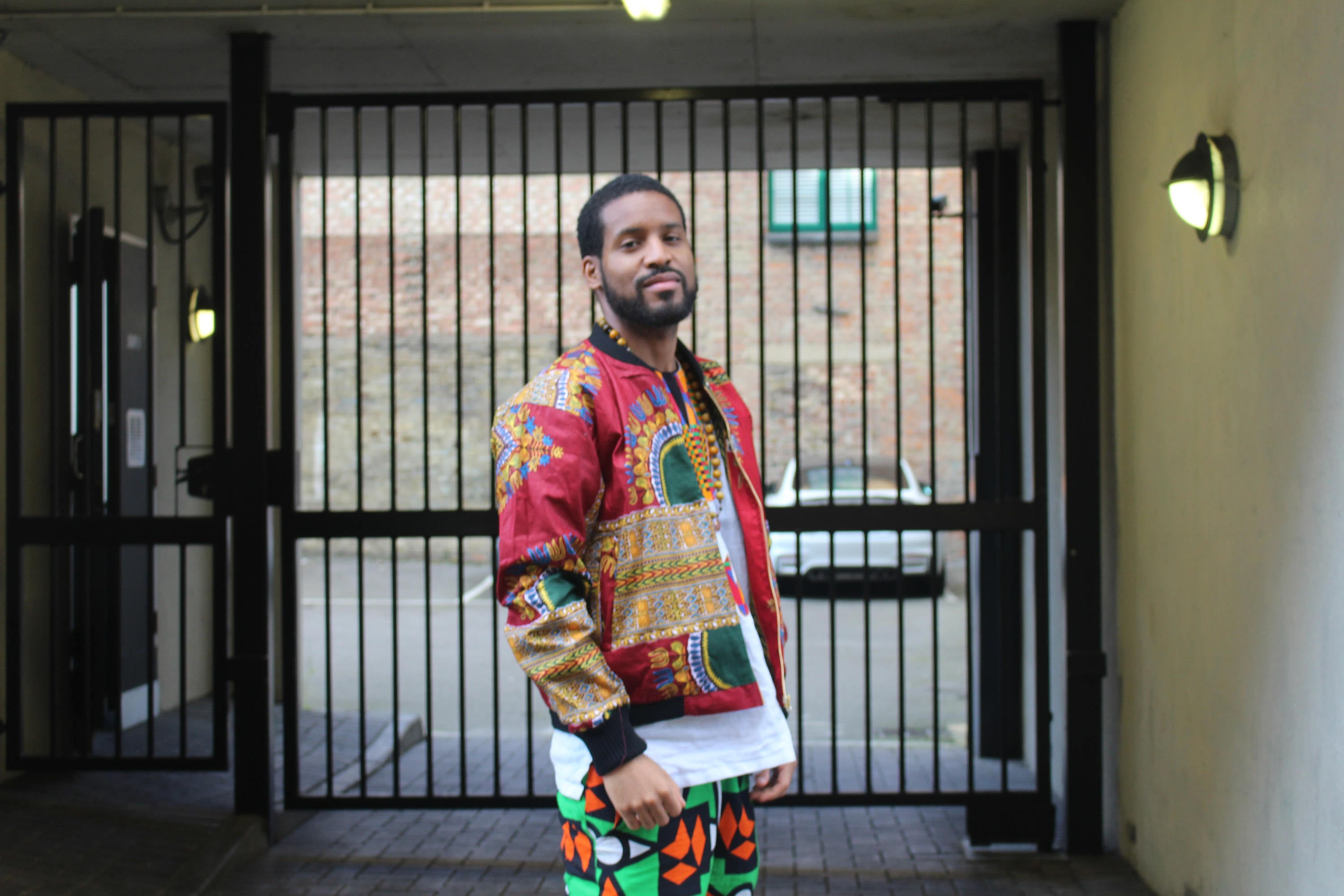 Dashiki African Print Bomber Jacket (Continent Clothing)