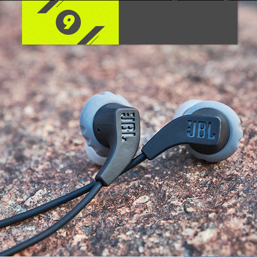 Thumbnail: JBL Endurance Run Wired Earphones In-line Control In-Ear Sweatproof Sports BLUE