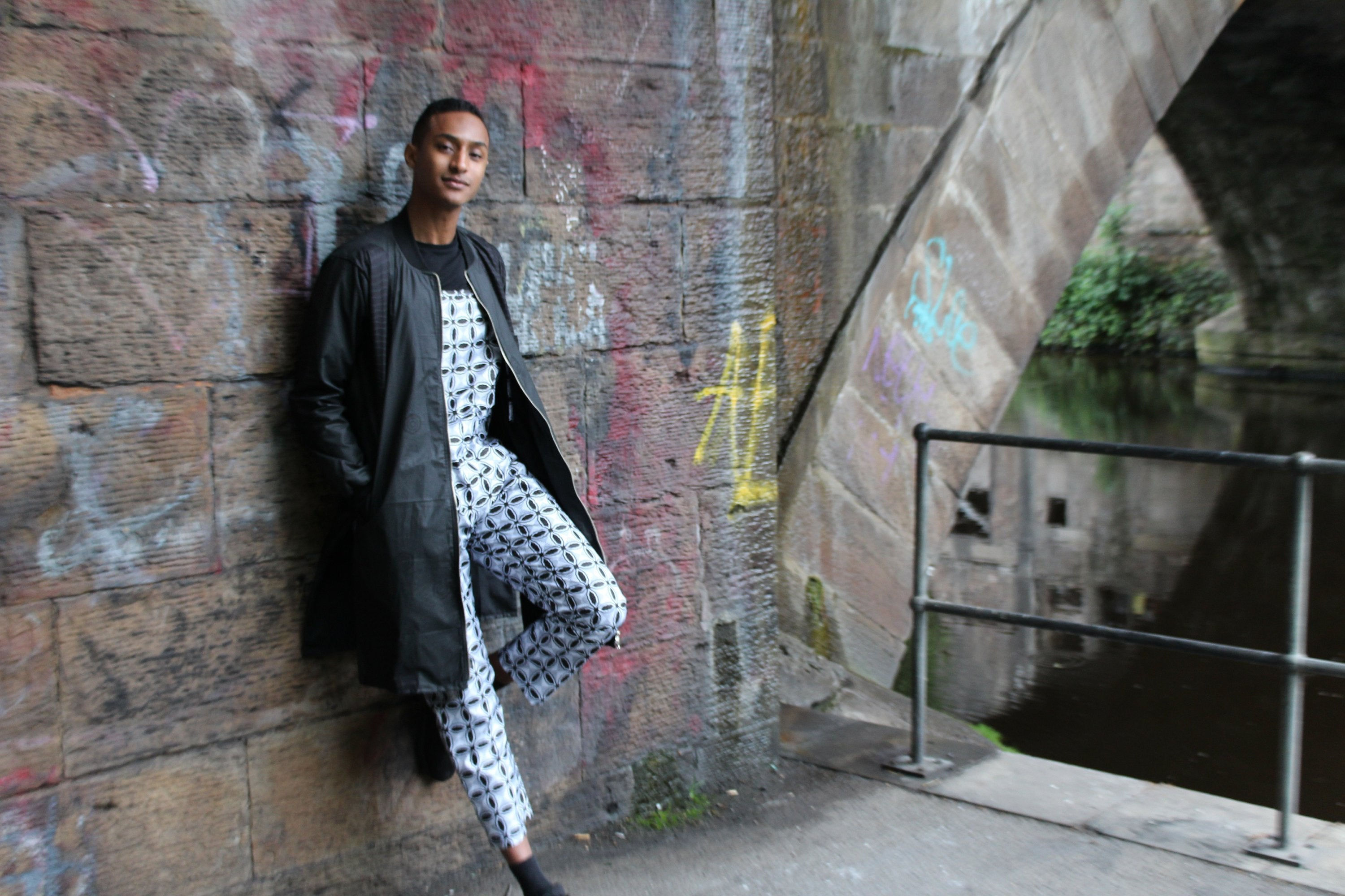 African Print Trench Coat in Blue Ankara Print Ankara Coat (Continent Clothing)