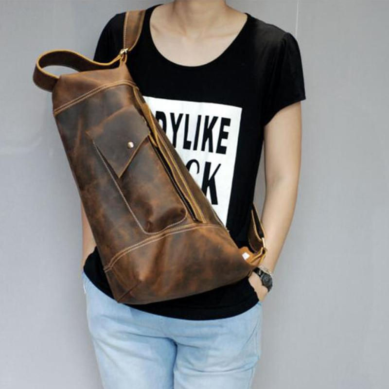 Thumbnail: Retro Crossbody Messenger Bag ESS3282 (RockCow)