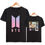 Thumbnail: BTS CARTOON PRINT MEN AND WOMEN T-SHIRTS GRAY - MEDIUM