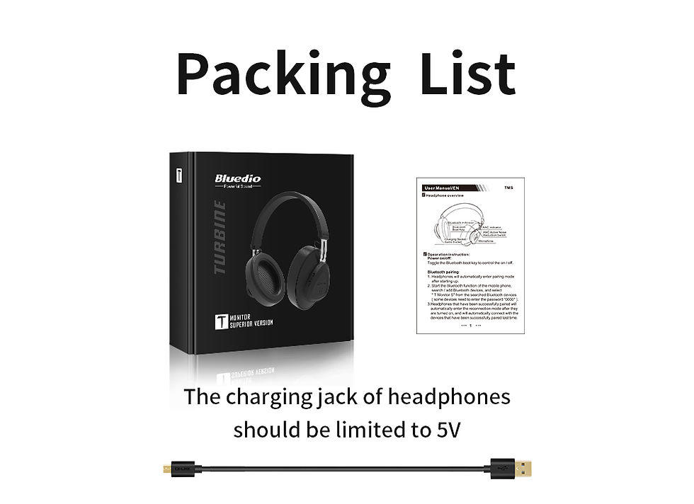 Thumbnail: Bluedio TMS Wireless Headphone with Microphone Monitor Studio Bluetooth BLACK