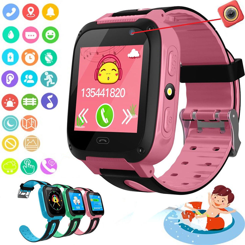 Thumbnail: YQT Anti-lost Kids Watch GPS Tracker SOS Call Phone for Android IOS GREEN