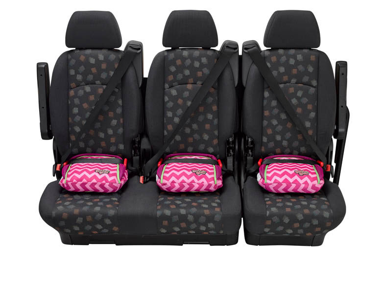 Thumbnail: Inflatable Car Booster Seat, Twin Pink Chevron Bundle (BubbleBum)