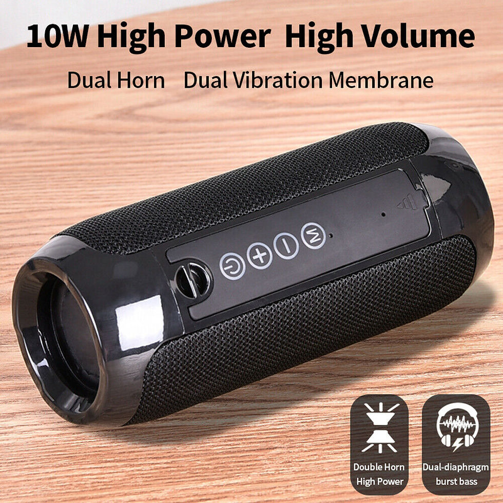 Thumbnail: T & G Loud Bluetooth Speaker Outdoor Stereo Bass USB/TF/FM Radio blue & red