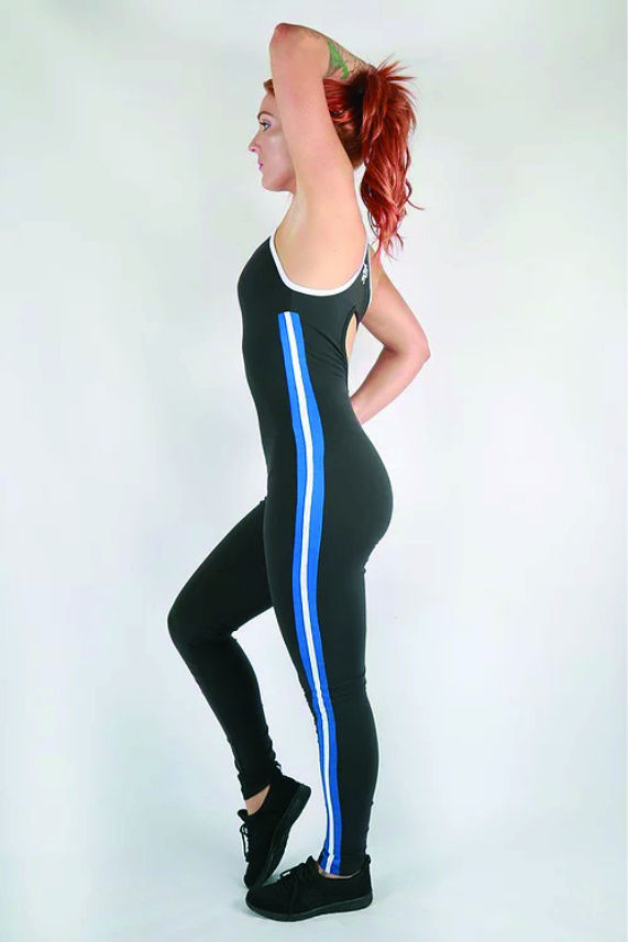 Thumbnail: Blue Stripe Gym Jumpsuit (Combat Dollies)