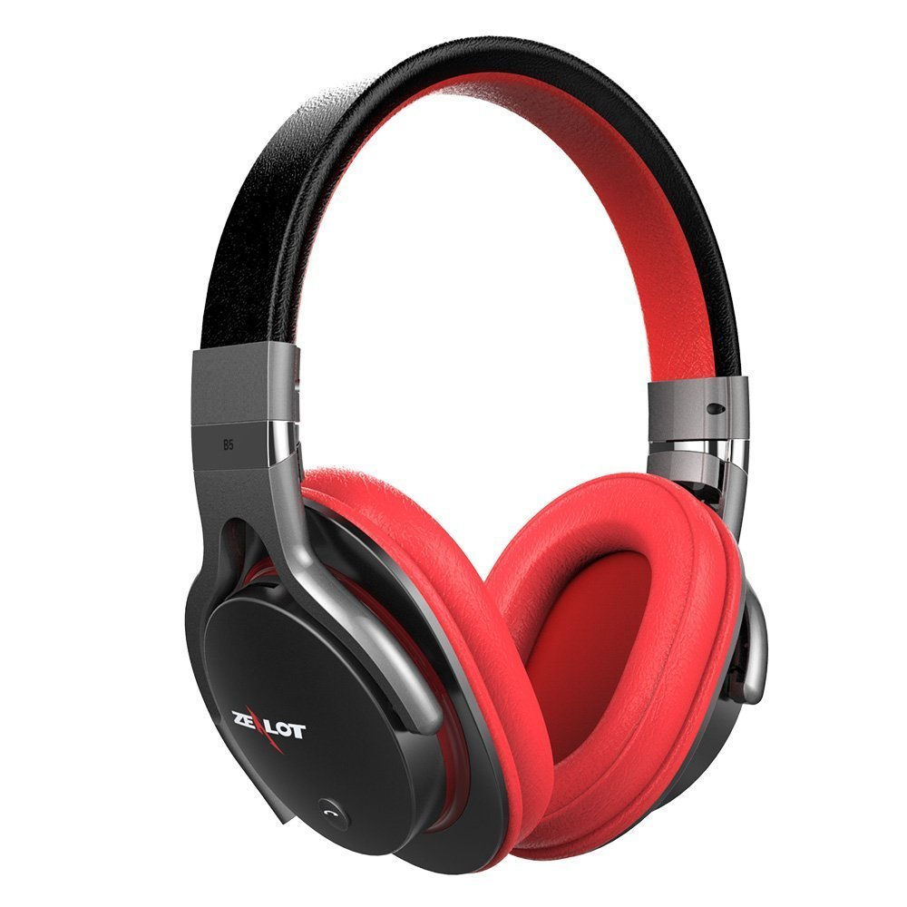 ZEALOT B5 Stereo Bass Bluetooth 4.0 Headphones Over Ear Wireless Earphone RED