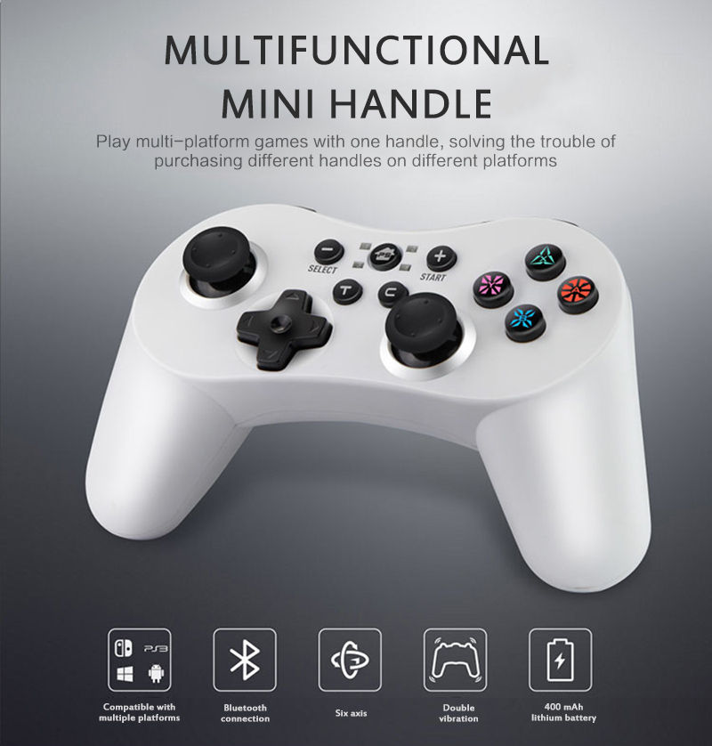 Thumbnail: 5 in 1 Bluetooth Controller with Six Axis Gamepad Joystick Joypads