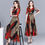 Thumbnail: Women Elegant Print Knee-length Leopard Print Fashion Dress red_M