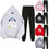 Thumbnail: Doraemon Cartoon Thicken Tracksuit Casual Suit Hoodie Sweatshirt + Pants WHITE S