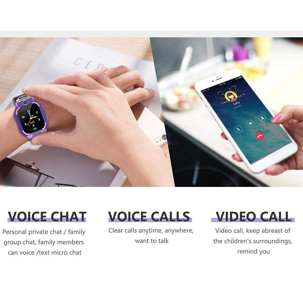 Thumbnail: E12 SOS Anti-Lost Alarm Sim Card Slot Touch Screen Kids Smart Watch Phone