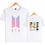 Thumbnail: BTS CARTOON PRINT MEN AND WOMEN T-SHIRTS BLACK - XL