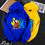 Thumbnail: KAWS Men Women Hoodie Sweatshirt Loose Pullover Blue S