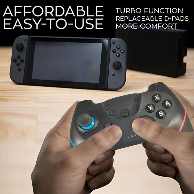 Thumbnail: Bluetooth Wireless Pro Controller Gamepad Joypad Remote for Nintend Switch B/R