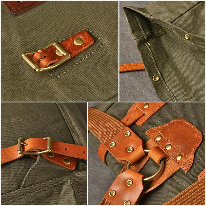 Thumbnail: Waxed Canvas Men Backpack ESS3882 (RockCow)