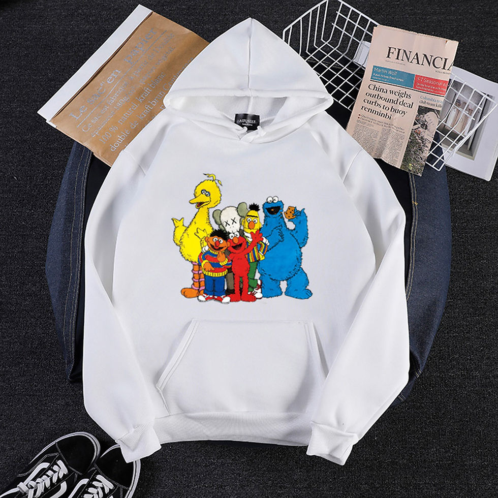 Thumbnail: KAWS Men Women Sweatshirt Loose Hoodie Pullover Pink M