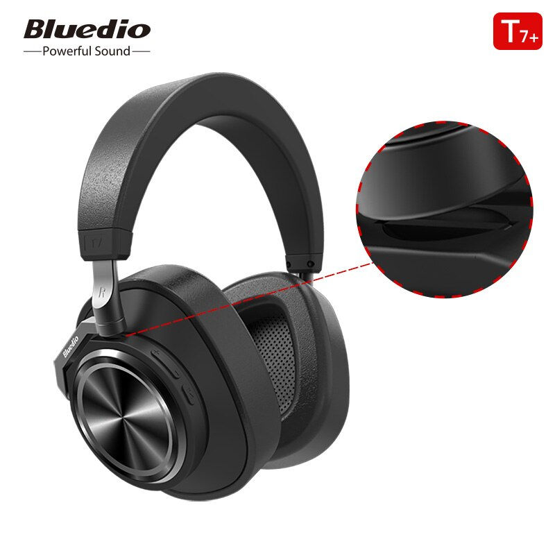 Thumbnail: Bluedio T7 Bluetooth Headphones User-Defined Active Noise Cancelling RED