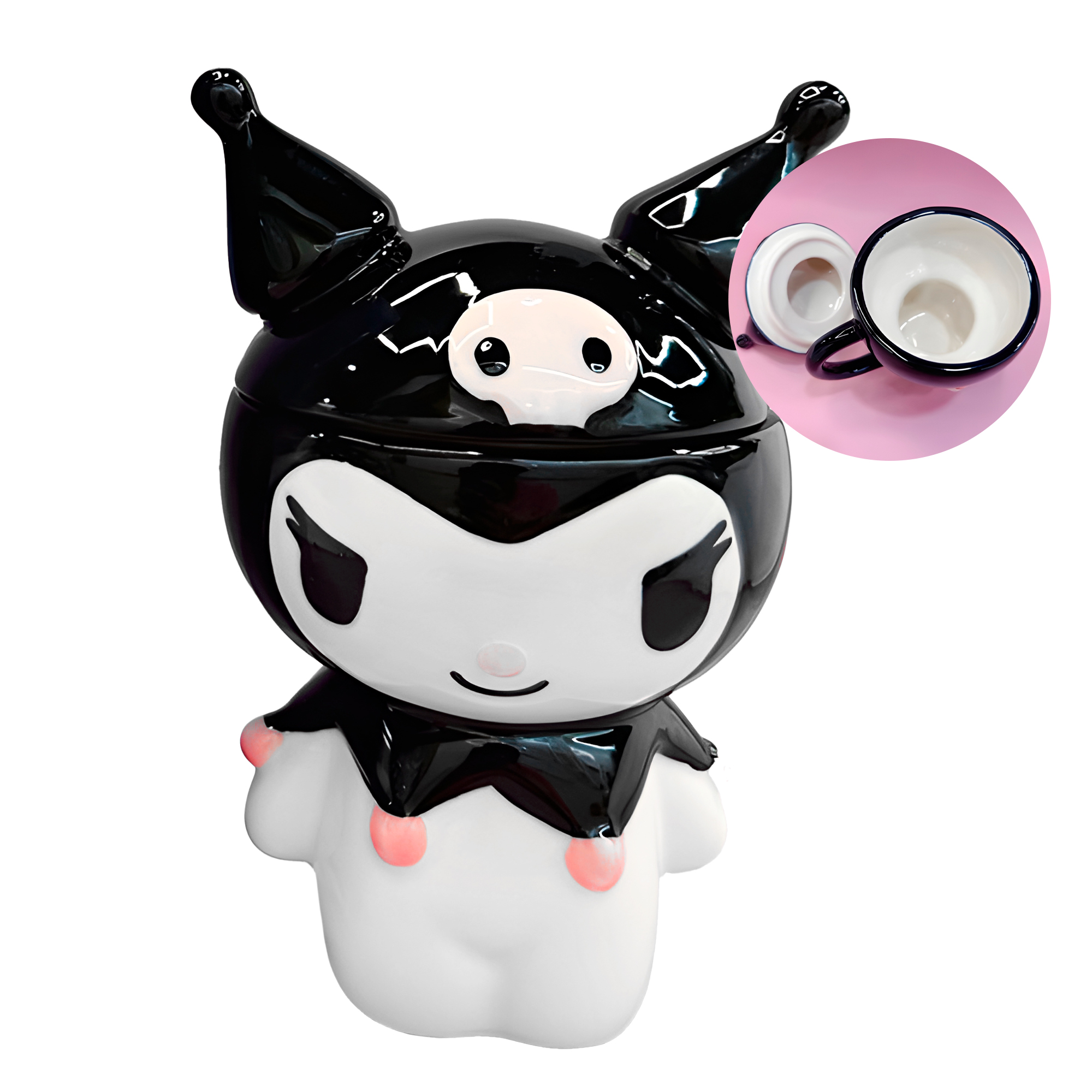Taza Mug Cerámica Kuromi 3d