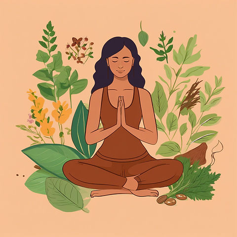 brown woman doing yoga and herbs.jpg
