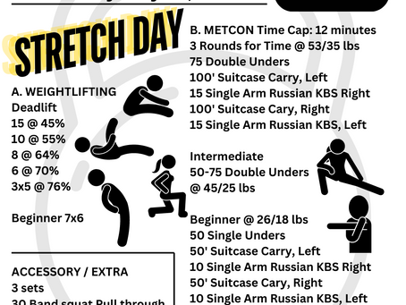 STRETCH DAY! Thursday 18072024