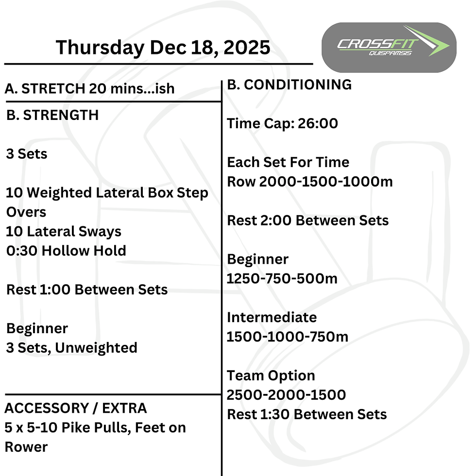 Thursday STRETCH DAY! 18122025