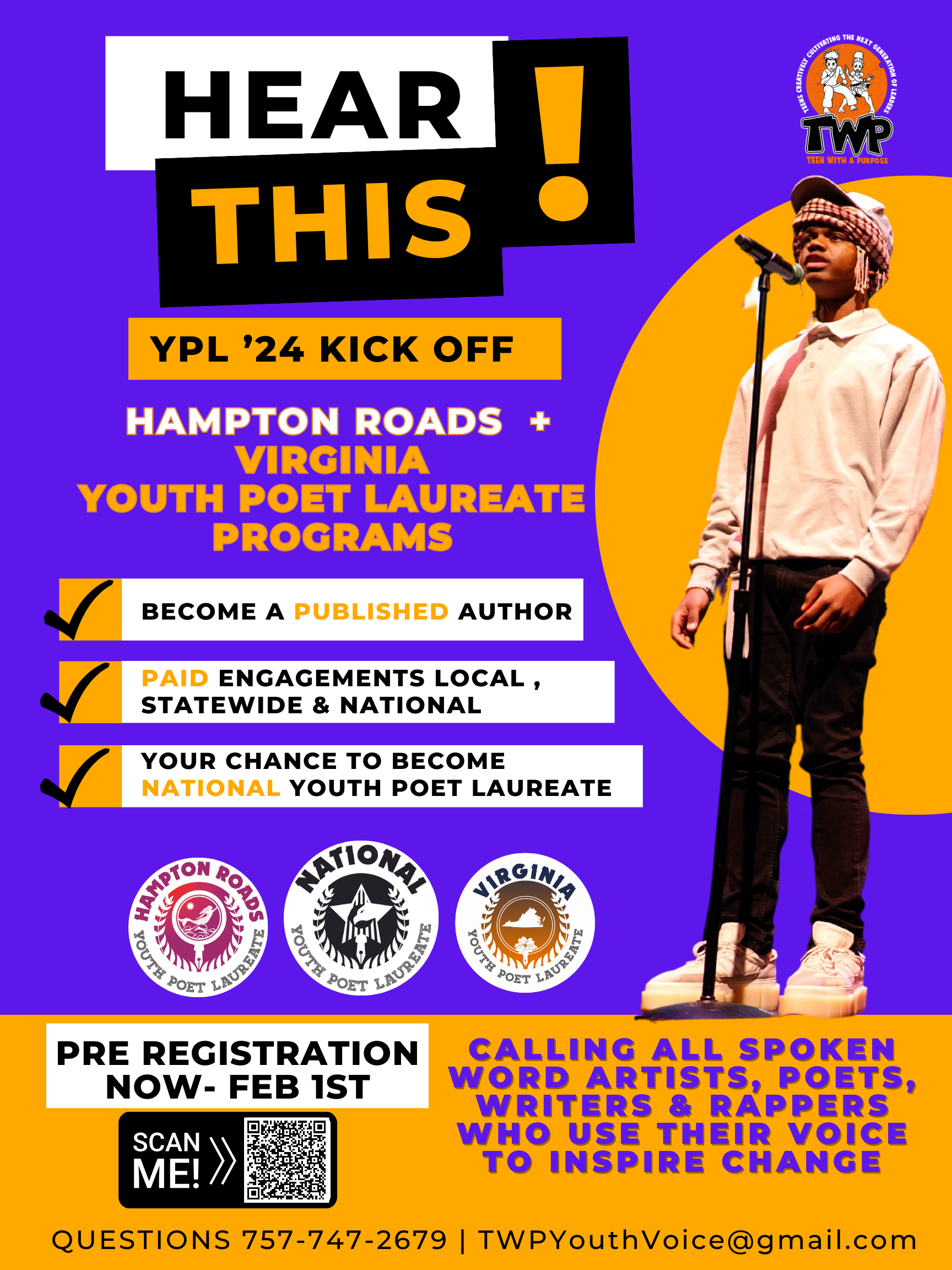 2024 VA and Hampton Roads Youth Poet Laureate Program