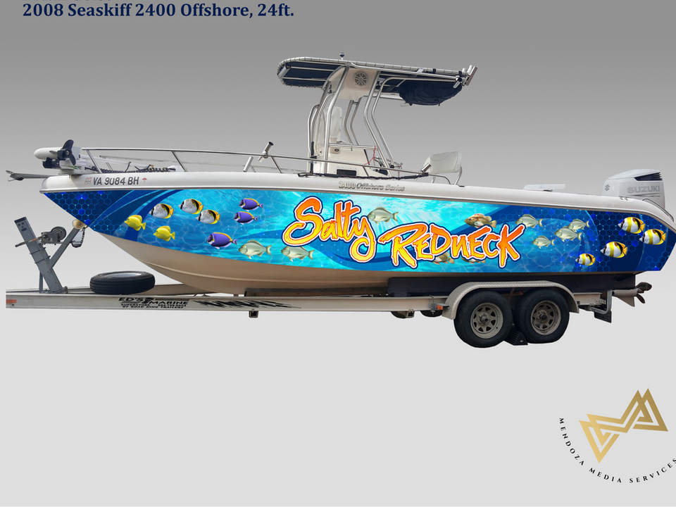 Seaskiff 2400 offshore boat wrap
