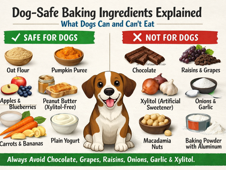 dog safe baking ingredients chart