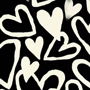 a doodle of hearts