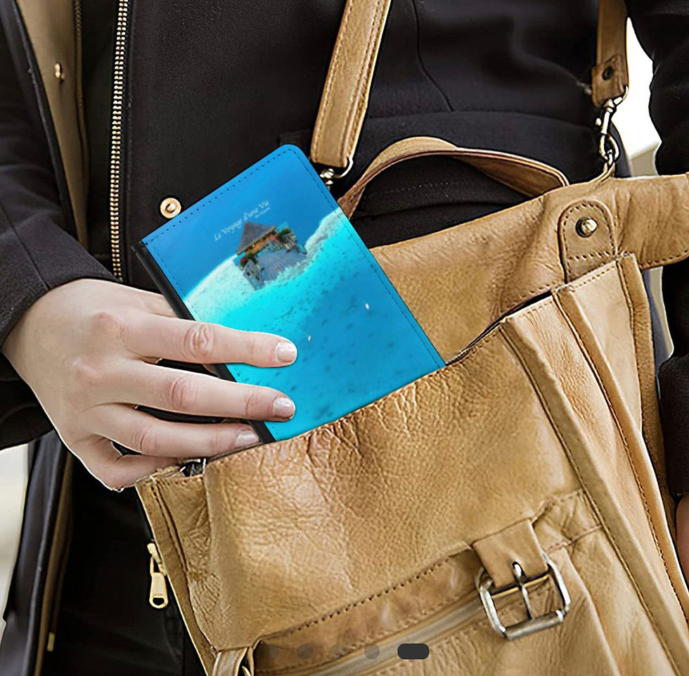 Miniature : Pochette Passeport «  Lagon Polynésie  » 