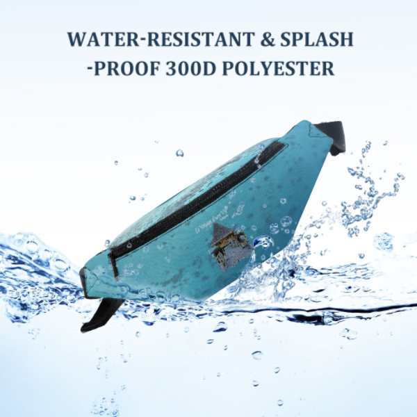 Miniature : Sac banane en cuir « lagon Polynésie »