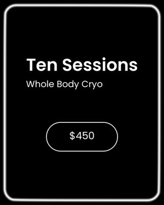 Ten Sessions Whole Body Cryotherapy $450