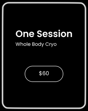 One Session Whole Body Cryotherapy $60